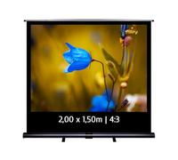 KIMEX 045-1004 Ecran de Projection Portable Pull Up 2,00 x 1,50m, Format 4:3