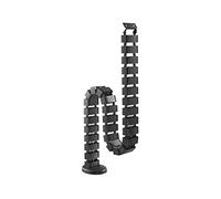 KIMEX 070-1012 Goulotte Passe-câbles Verticale articulée Longueur 130cm Noir