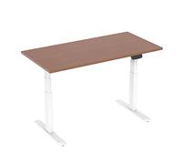 KIMEX - Bureau motorisé - Connecté - Assis-Debout - 150x75 cm - Plateau Noyer/Pied Blanc - 150-2315K3W