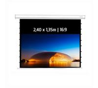 Kimex Écran de projection motorisé tensionné 2,40×1,35 m 16:9 Wi-Fi Carter blanc