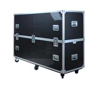 KIMEX Flight Case pour Deux Écrans TV 55''-70'', Protection et Transport Sécurisé, Mousse Compacte Interchangeable, Système Antivol Intégré