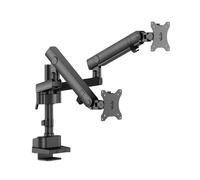 KIMEX - Support écran PC - 2 écrans - Ultra-réglable - 17"-35" - avec mât - Noir - 015-2812