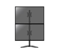KIMEX - Support pour moniteurs PC - 2 écrans - Sens vertical - 17-32 pouces - à poser -Inclinable, rotatif orientable - 015-1152