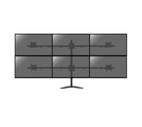 SUPPORTS DE BUREAU SUR PIED - KIMEX - Support de bureau pour 6 écrans moniteurs PC 17""- 32"" - 015-1156 - Noir