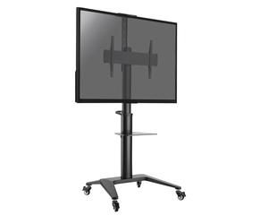 KIMEX - Support TV - Mobile - Inclinable - pour écran 37-70 Pouces - Noir - Hauteur réglable 125-160 cm - 030-1202