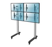 Support sur pieds mur d' images pour 4 écrans TV 45''-55'' - Hauteur 240cm - A roulettes