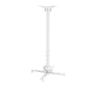 KIMEX - Support vidéoprojecteur - Fixation au Plafond - Hauteur Ajustable 75-115cm - Coloris Blanc - 052-3020