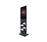 Totem vidéo 32'', FULL HD, 500 cd, 24h/7j, Indoor, Tactile, avec porte brochures