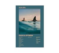 KIMEYT Dua Lipa - Impression sur toile de couverture d'album Radical Optimism - Décoration murale pour salon, chambre à coucher - 40 x 60 cm