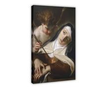 KIMEYT Impression sur toile encadrée Ecstasy of St Teresa par Pompeo Batoni - Décoration murale d'intérieur - 20 x 30 cm