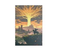 KIMEYT Poster de jeu vidéo inspiré d'Erdtree par Elden Ring - Dark Souls - Décoration pour chambre à coucher, bureau, chambre - Cadeau - 60 x 90 cm