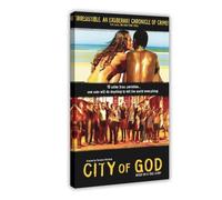 KIMEYT Poster du film Cité de Dieu (1) - Impression sur toile - Décoration murale pour salon, chambre à coucher - 40 x 60 cm