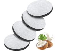 KIMHOME Lot de 4 filtres à eau compatibles avec les bouteilles filtrantes Brita Fill & Go, les bouteilles de sport et les carafes, filtre à charbon actif de 5,5 cm réduit le chlore, les