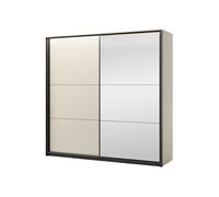 Kimi - armoire - 2 portes coulissantes - led et miroir inclus - 220x221 cm - Beige