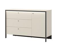 Kimi - commode 3 tiroirs et 1 porte - led inclus - Beige