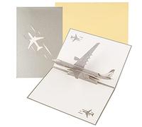 KIMI-HOSI 3D Pop Up Carte avec Enveloppes Voeux de Avion Carte D'anniversaire Pliable Noel pour Saint-Valentin Anniversaire Fête des Pères Fête des Mères