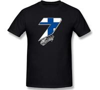 Kimi Räikkönen 7 Print Men's T-Shirt Unisex Tee Black XL