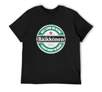Kimi Raikkonen Leave Me Alone Circular Logo Poster O-Neck 100% Cotton Short Sleeve Unisex T-Shirt XL