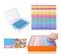 KIMIGO 45 Pièces Diamond Painting Accessoires,Rangement Diamond Painting,Accessoires de Peinture Diamant Avec Couvercles, Plateaux de Rangement 2 en 1 et Plateaux D'art Diamant