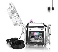 KIMIGO Briquet Électrique, Lighter Chargeable USB, Briquet À Arc Électrique avec Indicateur de Batterie LED, pour Cuisine Camping Bougies Cigarettes, Idéal Cadeau pour Homme