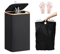 KIMIGO Collecteur de Bouteilles 110L,Rangement de Bouteilles Consignées avec 2 Sacs de Transport,Récipient de Collecte de Bouteilles Consignées pour Recyclables & Verre, Noir