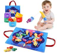 KIMIGO Jouet Bebe 1 an Jeux Educatif de Montessori Pêche, pour Enfant 1 2 3 Ans Fille Garçon Bébé de 6 9 12 18 Mois, Idée Cadeau pour Garçons Filles Fête, Noël