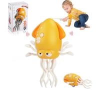 KIMIGO Jouet Électrique Poulpe Dansant Rampant pour Bébé Enfants avec Lumière et Musique, Elettrico Dancing Squid Octopus pour Bébés Garçon Fille 3 4 5 6 7 8 Ans, Anniversaire Cadeau de Noël