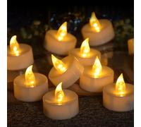 KIMIGO Lot de 39 bougies chauffe-plat LED,bougies LED Bougies,Bougies LED Sans Flamme,réalistes et lumineuses,fonctionnement à piles - longue durée,pour vacances,fête,décoration de la maison,mariage