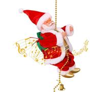 KIMIGO Père Noël électrique grimpant sur Une échelle de Corde,Escalade de noël Santa,pour la Maison Bar Soirée Cadeau Enfant