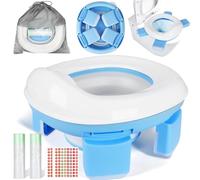 KIMIGO Siège de toilette pliable 3 en 1, pot de voyage antidérapant