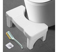KIMIGO Tabouret de Toilette Physiologique,Toilettes de Salle de Bain,Repose Pied Toilette avec Coussinets AntidéRapants,Plastique Portable Repose-Pieds Salle de Bain Une ExcréTion Confortable