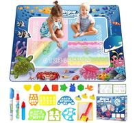 KIMIGO Tapis de Dessin,Tapis Dessin Enfant,Tapis d'eau,Tapis de Dessin à Eau,Jouet Enfant 2 3 4 Ans-Cadeau pour les enfants âgés de 1 2 3 4 5 6 ans（117 * 88cm）