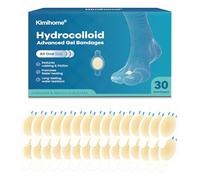 Kimihome 30 pièces pansement ampoule pied - bandages en gel pour talon, orteils - Prévention des ampoules pour les voyages - Coussinets résistants à l'eau (Toe Pack)