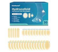 Kimihome 30 pièces pansement ampoule pied - bandages en gel pour talon, orteils - Prévention des ampoules pour les voyages - Coussinets résistants à l'eau (Variety Pack)