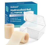 Kimihome Hydrocolloid Roll Gel Bandages - 2.56in*9.8ft*2 Roll Hydrocolloid Bandages Patch with Self-Adhesive - Cut-to-Size, Ultra Absorbent Tape for Blister, Acne Care - First Aid Kit Travel Essential