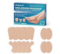 Kimihome Moleskin Lot de 12 coussinets adhésifs de prévention pour pieds et chaussures pour la marche, la randonnée, la course, le coussin de réduction de la friction et de la douleur