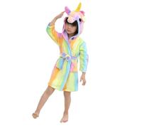 Kimily-UK Peignoir Enfants Filles Garçons Nouveauté Robe De Chambre Animal Doux Court Unisexe À Capuche Toison Cosplay Licorne Peignoirs de Bain Doux Pyjamas Vêtements de Nuit Loungewear