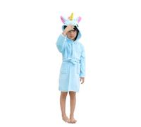 Kimily-UK Peignoir Enfants Filles Garçons Nouveauté Robe De Chambre Animal Doux Court Unisexe À Capuche Toison Cosplay Licorne Peignoirs de Bain Doux Pyjamas Vêtements de Nuit Loungewear
