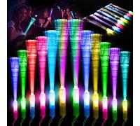 Kimimara Bâtons Lumineux Colorés en Fibre de Verre 12 PCS Bâtons LED Lumineux, Multi-lumière Modes, Jouets de Carnaval de Pâques pour les Fêtes, les concerts, Noël, Clubs, Fêtes d'enfants, Mariage