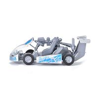 KIMISS 1:32 Scale Alloy Go Kart Racing Car Tull Back Toy Model pour - Bleu - Design Réaliste, des Bords Lisses et des Matériaux écologiques (Silver)