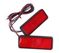 KIMISS 1 Paire de Moto Universel LED réflecteur conduisant Le feu arrière de Frein arrière
