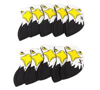 KIMISS 10 Pièces/ensemble Couvre-chef en Fer Néoprène avec Motif de Dessin animé et Marqueurs Numériques pour la Protection du Club-manchon en Fer pour une Identification Facile du Club (Modèle aigle)