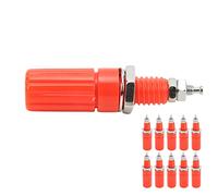 KIMISS 10 Pièces Prise Banane 4mm, Borne M3, Prise électrique pour des Applications Fiables à Courant élevé (rouge)