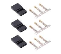 KIMISS 100 Pièces 11.010 Mâle JR Plug Kit de Bricolage-connecteur JR plaqué Or pour équipement électronique et Modèle d'avion