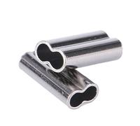 KIMISS 100pcs Manchons De Pêche, 6 Tailles Double Ligne De Sertissage Fil Terminal Accessoires De Matériel Cuivre Leader Tube Connecteur Connecteurs 1 2 4 8 2mm 0mm 10mm Fournitures Outils Et (1,8