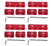 KIMISS 12 pièces Bougie D'allumage pour Moteur en Alliage D'aluminium Séparateur de fil Séparateur pour 8mm 9mm 10mm(Rouge)