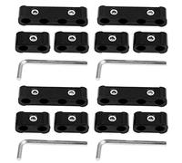 KIMISS 12 pièces Bougie D'allumage pour Moteur en Alliage D'aluminium Séparateur de fil Séparateur pour 8mm 9mm 10mm(Noir)