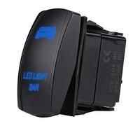 KIMISS 12V 24V Étanche 5 broches Barre de Lumière LED Interrupteur à Bascule SPST ON-OFF pour camion bateau voiture(Bleu)