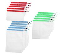 KIMISS 15 PCS Mesh Réutilisable Produisent des Sacs avec Cordon de Cordon - Stockage adapté à l'écos pour Fruits, Légumes et Jouets | Options Multiples Disponibles