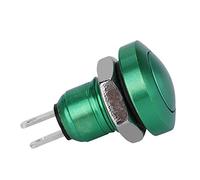 KIMISS 1A 24V 8mm Mini-voiture étanche Bouton-poussoir momentané Commutateur d'alimentation en alliage de zinc-aluminium (Vert)